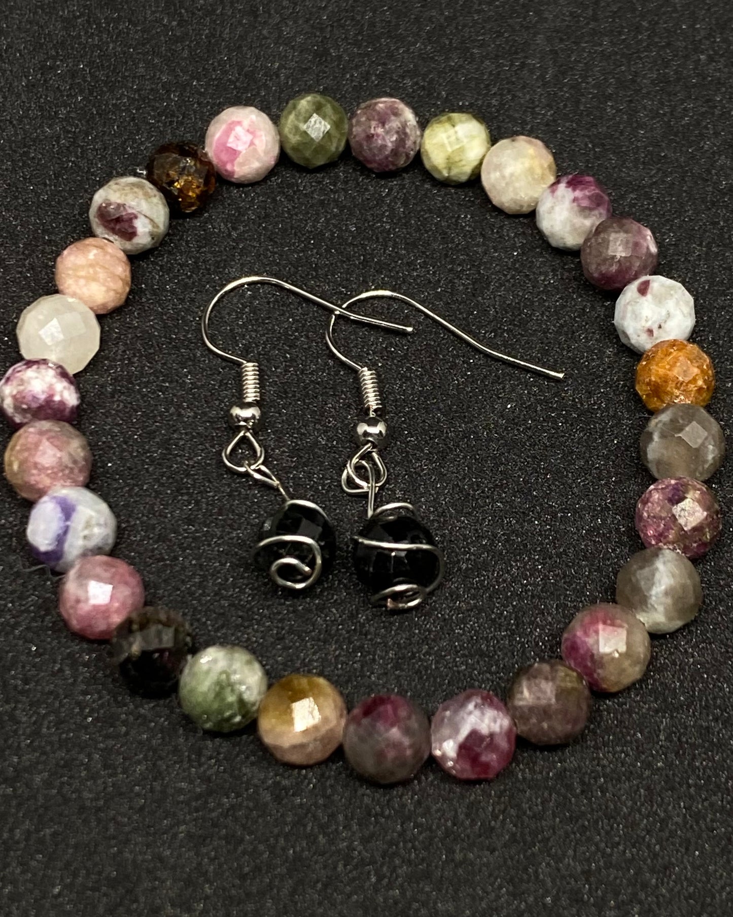 Pink Tourmaline- set