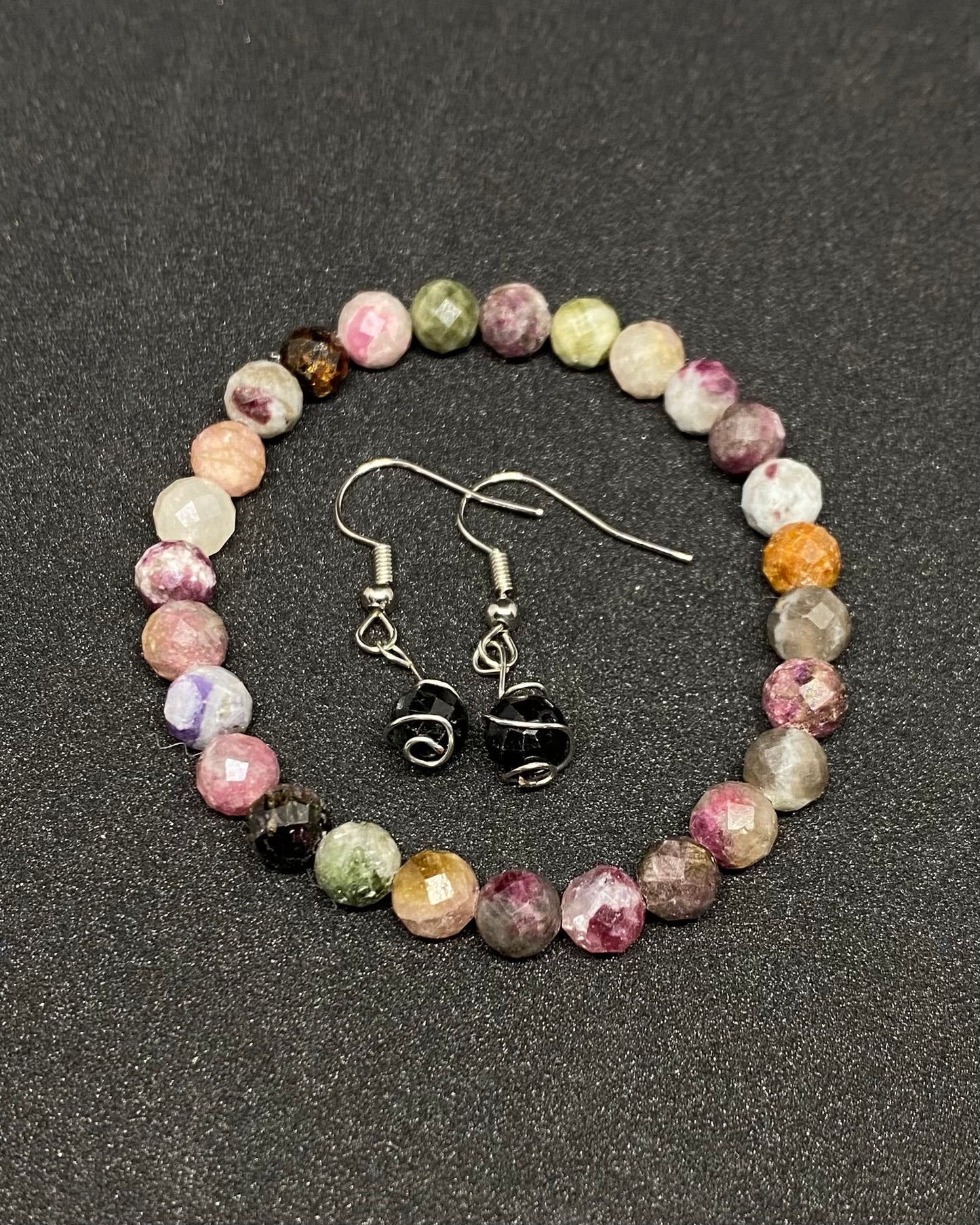 Pink Tourmaline- set